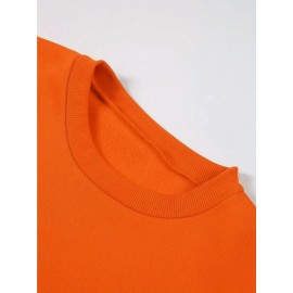 Women'S Casual Sports Fashion Bear Basketball Pattern Crew Neck Sweatshirt Set with Knit Fabric, 100% Polyester Material, Fall/Winter Season, Slight Stretch Fabric, Solid Color Pants - Athletic Loungewear Outfits