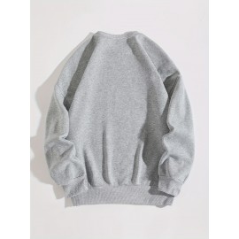 [Cute Sweatshirt] Soft Pink Women's Plus Size Cute Cartoon Character Print Sweatshirt | Miser Brothers & We're Too Much! Graphic, Machine Washable Casual Winter & Autumn Top, Cozy Comfort Clothing, Relaxed Fit Pullover