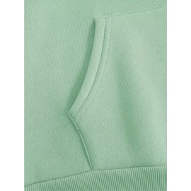 Plus Size - Women'S Plus Size Floral Print Hoodie - Soft, Comfortable Long Sleeve with Pockets, Casual Brown Pullover for All-Season Wear, Casual Wear Hoodie | Floral Print Hoodie | Soft Fabric Hoodie