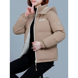 Women's Outdoor Detachable Hooded Warm Fashion Jacket
