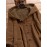 Women'S Elegant Fleece-Lined Mid-Length Coat - Loose Fit Long Sleeve with Button Front, Solid Color Brown, Perfect for Fall/Winter, Cozy Outerwear | Buttondown Coat | Placket Closure