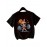 Women'S Y2K-Inspired Casual T-Shirt with Cartoon Print - Short Sleeve, Round Neck, All-Season Top | Playful Anime-Style Design with Bow and Weightlifting